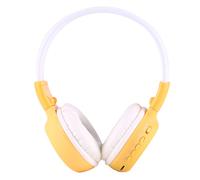 Casque Audio Sans Fil Stéréo Écran LCD Lecteur Voyant Lumineux Radio Fm Jaune YONIS