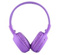 Casque Audio Sans Fil Stéréo Écran LCD Lecteur Voyant Lumineux Radio Fm Violet YONIS