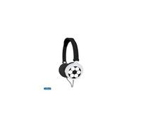 Lexibook, Football, Casque audio stéréo football enfant, puissance sonore limitée, pliable et ajustable, noir/blanc, HP015FO