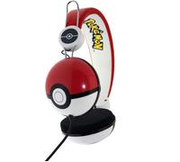 Casque audio stéréo Pokémon Pokéball - OTL - Arceau réglable - Prise Jack 3,5 mm - Rouge et blanc