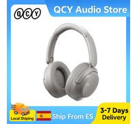 QCY H3S ANC sur l'oreille casque-56dB suppression du bruit casques Bluetooth 6.0 haute résolution LDAC son spatial écouteurs double pilote H3S-WHITE
