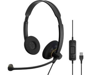 Casque Auriculaire EPOS IMPACT SC 60 - 100 Series - Câble - Noir et Argent