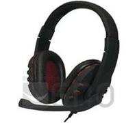 Casque Avec fil LogiLink HS0033 Arceau Appels/Musique Noir, Rouge G