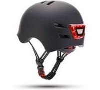 Casque avec led avant arrière noir Noir G