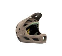 Casque avec mentonniere amovible met parachute mcr mips beige vert
