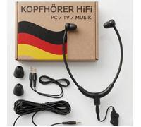Casque avec mentonnière pour TV PC et HiFi Seniors 117 dB avec câble de 3 m de long prise jack 3 5 mm