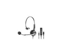 Hamlet HHEADM-CJM casque Avec fil Arceau Bureau/Centre d'appels USB Type-C Noir