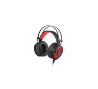 Casque avec Microphone - Genesis - NEON 360 - Noir Rouge - USB - 20-20000 Hz
