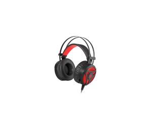 Casque avec Microphone - Genesis - NEON 360 - Noir Rouge - USB - 20-20000 Hz