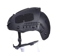 Casque avec Rails De Guidage Mousse À Mémoire De Forme Et Base Adaptatrice Multifonction Équipement Tactique Extérieur Casques Réglables pour Les Sports De Plein Air CS(BK)