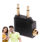 Casque avion, double casque portable, audio de vol | Plug-aéristique compact avec bouton de manchette jack et sortie cristalline, casque de voyage pour mélodies musicales Audio et films Dia