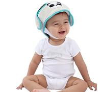 Casque Bébé Anti Choc Casque de Protection Coton Respirant Chapeau de Sécurité Anti-collision Réglable Chapeau de Protection de Tête Enfant avec Visière pour 0-2 Ans Apprendre à Ramper et Marcher