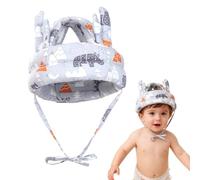 Casque Bebe Antichoc Protection, Réglable Chapeau de Sécurité pour Enfant Bebe, Casque Bébé Anti Choc, Casque Protection Bebe, Casque Anti Chute Bebe（gris）