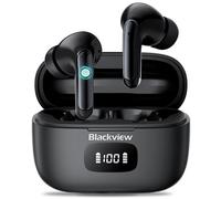 Casque Blackview Airbuds 8, Ecouteurs Bluetooth san fil ,Autonomie 30h,IPX7 étanche,Contrôle tactile - Noir