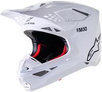 Casque blanc Supertech M10 Solid MX ALPINESTARS Supertech M10
