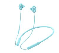 Casque Bluetooth 5.0 K Song Monté sur Le Cou Casque Stéréo Basse Filaire écouteurs étanches avec Micro,Bleu
