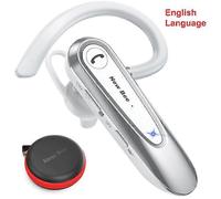 Casque Bluetooth 5.0 New Bee B45, ecouteurs sans fil avec double micro, reduction du bruit CVC8.0 pour la conduite, anglais, argent et blanc
