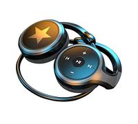 Casque Bluetooth 5.0 Sans Fil, Ecouteur Sport à Crochet d'oreille avec Micro Antibruit, Support Carte TF & Radio FM, Écouteurs MP3 Stéréo Pliable Oreillette Sans Fil pour Bureau Course Gym Black