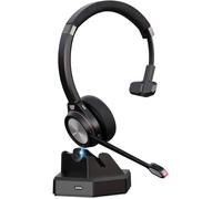 Casque Bluetooth 5.2 Beebang avec Micro et Dongle USB, 30h d'Autonomie, pour PC, Mac, Skype, Teams, Zoom.