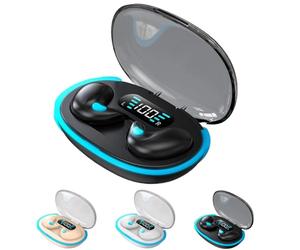 Casque Bluetooth à conduction osseuse - Sans fil - Invisible - Léger - Avec mode veille - Sans douleur - Pour les personnes dormant sur le côté (noir)