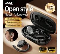 Casque Bluetooth Acer OHR553, conception à écouteurs ouverts avec étui de charge, écouteurs sans fil avec style d'oreille suspendu, son stéréo, annulation du bruit, faible latence, ajustement conforta