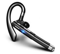 Casque Bluetooth avec crochet d'oreille rotatif, casque sans fil en ABS pour entreprise, écouteurs légers à une oreille, pour smartphone et tablette, noir