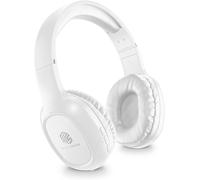 Casque Bluetooth Basic Casque Bluetooth Supra-Auriculaire Avec Bandeau Extensible - Autonomie 14H - Recharge 2H - Voyant Led Et Entrée Aux - Couleur Blanc