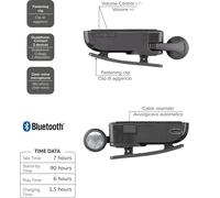 CASQUE BLUETOOTH CLASSIQUE À CLIP ROULEAU CELLULAIRE