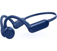 Casque Bluetooth de sport à conduction osseuse X18 Pro, Bluetooth 5.0, microphone intégré, IP65 étanche en profondeur, livré avec 8 Go de mémoire, supporte le mode de lecture MP3+ Bluetooth, bleu