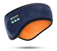 Casque Bluetooth double couche pour homme et femme - Pour l'hiver par temps froid - Sans fil - Doublure en polaire épaisse - Pour sports de plein air, course à pied, cyclisme (bleu)