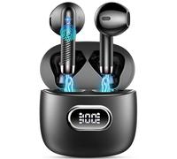 Casque Bluetooth, Écouteurs Bluetooth 5.4 avec 4 micros, Écouteurs sans fil intra-auriculaires avec basse puissante, Charge USB-C, Écouteurs sans fil avec annulation du bruit, affichage LED 42H