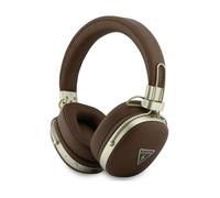 Casque Bluetooth Guess Grained Triangle Logo Marron