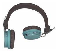 Casque DOUBLE H. marron/blue bltooth/fil fonction tél Lect.Mini-SD