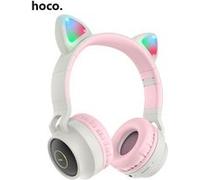 Casque Bluetooth HOCO W27 LED Oreille de Chat pour Garçons et Filles-Gris Gris G