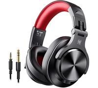 Casque Bluetooth OneOdio A70, casque de studio avec port partagé, casque d'écoute professionnel pliable, filaire et sans st(rouge)