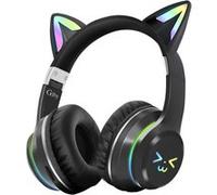 Casque Bluetooth Oreilles de Chat Lumineuses Avizar Noir Noir G