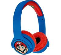 OTL Technologies Casque audio Bluetooth JUNIOR pour enfants Super Mario (arceau rembourré, volume limité à 85 dB, design coloré, mixte), Bleu/Rouge