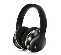 Casque Bluetooth Over-Ear Antibruit Actif Casque Sans Fil Stéréo HIFI Deep Bass Sport Gaming écouteur avec Micro,Noir
