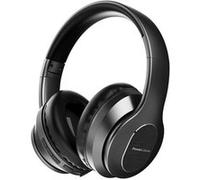 Casque Bluetooth - POWERLOCUS - Casque Audio avec Micro - Réduction de Bruit Actif - Noir - Pliable