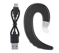 Casque Bluetooth sans Bouchon d'oreille, sans Fil Mains Libres Crochet d'oreille Casque Bluetooth Casque à Conduction osseuse indolore pour Smartphones Conduite d'affaires(Noir)