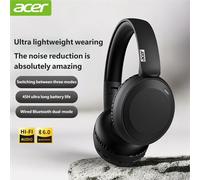 Casque Bluetooth Sans Fil Acer OHR205 6.0 Pliable Over-Ear Pilotes 40mm Multipoint Stéréo Hi-Fi Son Immersif Microphone Réduction de Bruit Batterie Longue Durée Confortable Maison Bureau Voyage Black