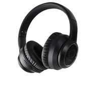 Casque Bluetooth sans Fil Anti Bruit ANC,Casque Over-Ear V5.3, 23DB SNR,60 Heures de Lecture, Hi-Res Audio, Basses Profondes,Pliable,Deux Grands lanceurs d'alerte de 40 mm de diamètre (Noir)