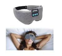 Casque Bluetooth sans fil avec fleur - Bandeau de sport - Bandeau élastique respirant - Musique - Microphone (gris)