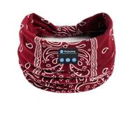 Casque Bluetooth sans fil avec fleur - Bandeau de sport - Bandeau élastique respirant - Musique - Microphone (violet)