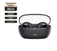 Casque Bluetooth sans fil avec lumière tactile OWS, mini bouchons d'oreille de haute qualité, anti-transpiration, son HD, stéréo, casque universel, clip d'oreille S22-Black