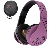 Casque Bluetooth sans Fil, Casque Audio stéréo Pliable sans Fil et Filaire avec Micro intégré, Micro SD/TF, FM pour iPhone/Wiko/Samsung/iPad/PC (Noir/Violet)