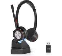Casque Bluetooth Sans Fil, Casque Pc Avec Micro Antibruit Et Usb Dongle 40H D'Autonomie, Casque Audio Connexion Multipoint, Casque Ordinateurs Pour Bureau Centre D'Appels Télétrava[FIL6165065]