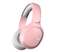 Casque Bluetooth sans fil CVC8.0 Réduction du bruit Pilotes 40MM AUX-In 1000mAh Casque de musique de sport réglable monté sur la tête avec micro,Rose
