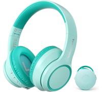 Casque Bluetooth sans Fil Enfant, Casque Anti-Bruit Enfant Audio, 60h Autonomie, Micro Int¿¿gr¿¿, Over-Ear Bluetooth Headphones, pour ¿¿cole/Maison/Voyage ¿C ¿¿tui Inclus (Turquoise)