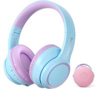 Casque Bluetooth sans Fil Enfant, Casque Anti-Bruit Enfant Audio, 60h Autonomie, Micro Int¿¿gr¿¿, Over-Ear Bluetooth Headphones, pour ¿¿cole/Maison/Voyage ¿C ¿¿tui Inclus (Turquoise)